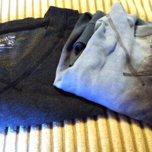 SET of 2 Terra & Sky Women's 1X, 16W/18W Blue Tie Dye/Solid Blue Sweatshirts